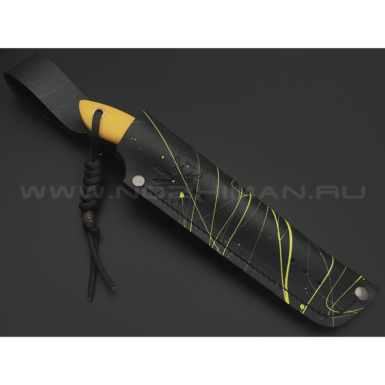 7 ножей нож Ц2 сталь Х12МФ satin, рукоять G10 yellow