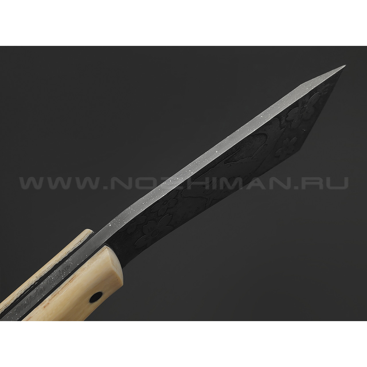 Волчий Век нож НДК Custom сталь 95Х18 WA, рукоять Бивень мамонта, карбоновые пины, G10
