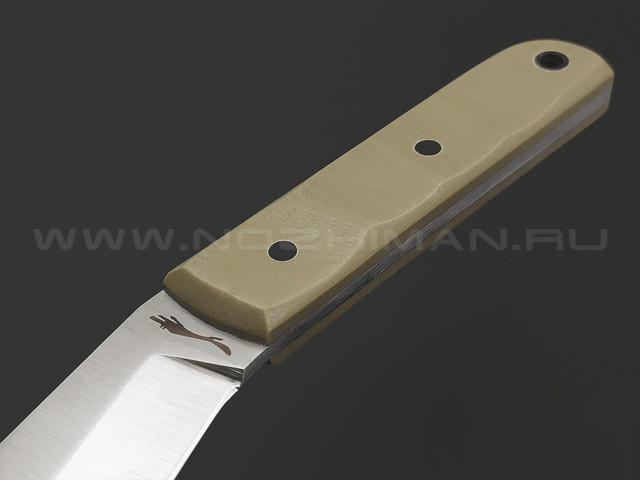 Волчий Век нож НДК 11 сталь N690 WA, рукоять G10 tan, карбоновые пины