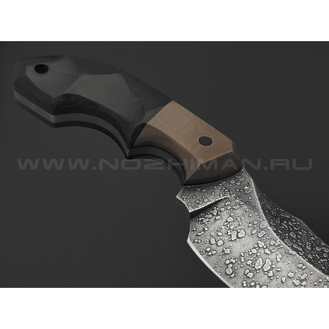 Волчий Век нож Кондрат 8 Custom сталь N690 WA, рукоять G10 black & brown, карбоновые пины