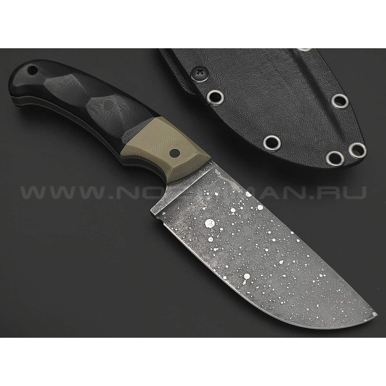 Волчий Век нож Шихан сталь PGK WA, рукоять G10 black & tan, карбоновые пины