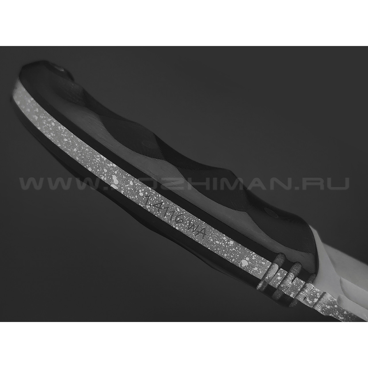 Волчий Век нож Fantocci Tactical Edition сталь 1.4116 WA блэквош, рукоять G10 black, карбоновые пины