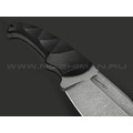 Волчий Век нож Fantocci Tactical Edition сталь 1.4116 WA блэквош, рукоять G10 black, карбоновые пины