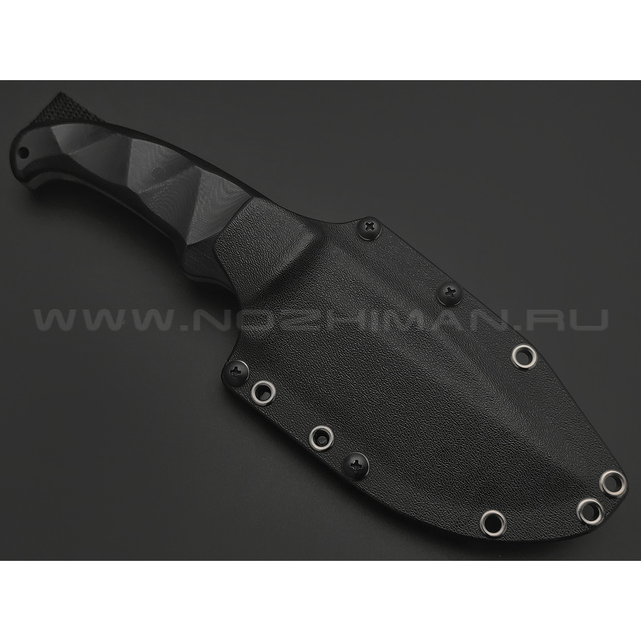 Волчий Век нож Fantocci Tactical Edition сталь 1.4116 WA блэквош, рукоять G10 black, карбоновые пины