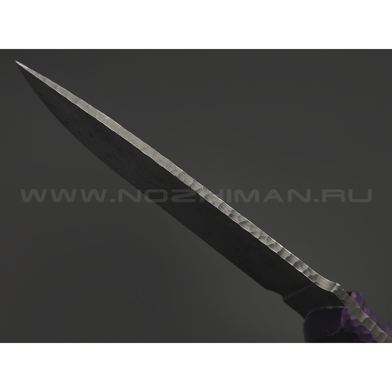 Волчий Век нож Команданте Custom сталь N690 WA, рукоять G10 purple, карбоновые пины