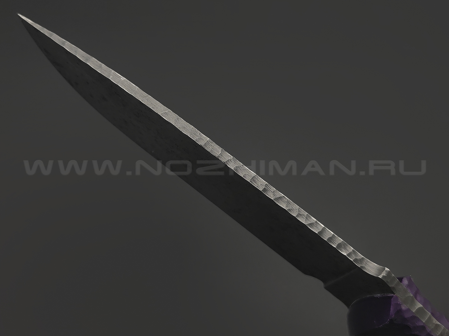 Волчий Век нож Команданте Custom сталь N690 WA, рукоять G10 purple, карбоновые пины