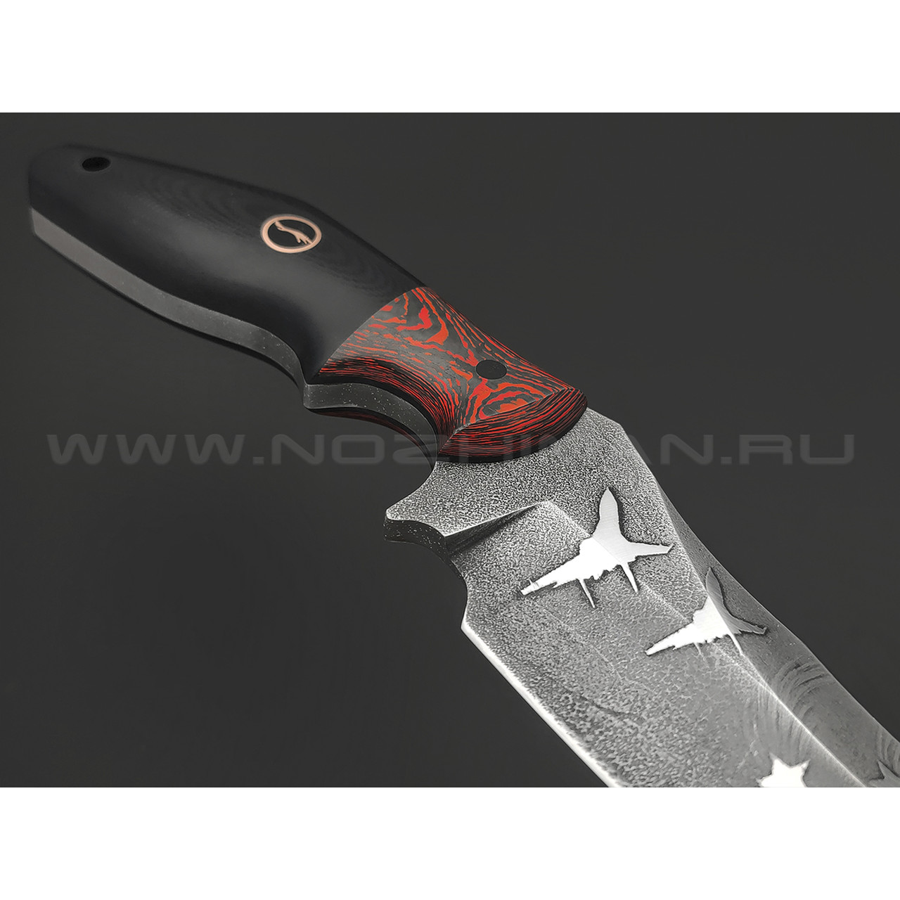 Волчий Век нож Кондрат 222 V13.5 Custom Come To The Red Side сталь PGK WA, рукоять G10, carbon fiber