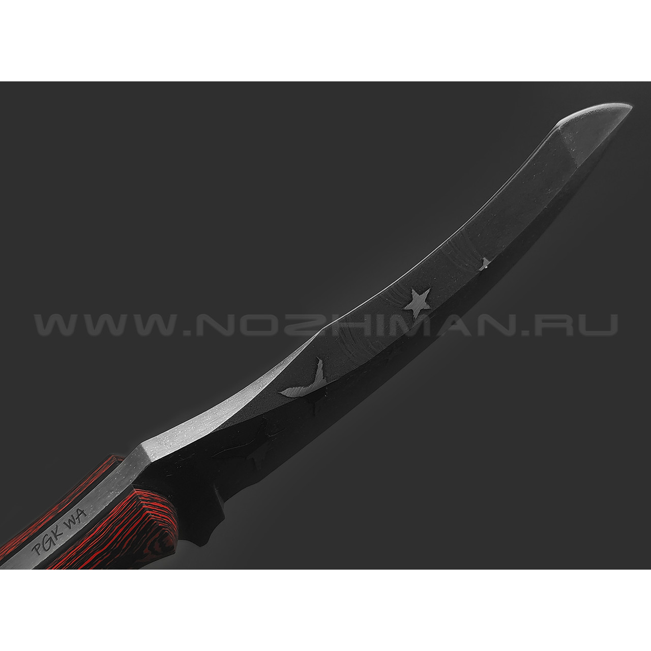 Волчий Век нож Кондрат 222 V13.5 Custom Come To The Red Side сталь PGK WA, рукоять G10, carbon fiber