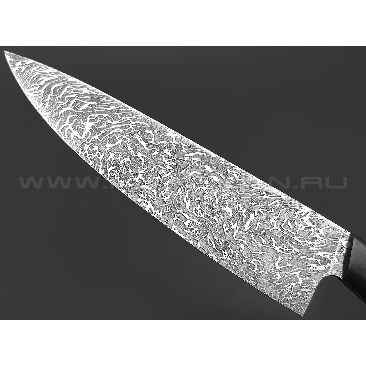Волчий Век нож Chef Custom сталь N690 WA, рукоять G10 black, карбоновые пины