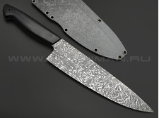 Волчий Век нож Chef Custom сталь N690 WA, рукоять G10 black, карбоновые пины