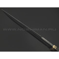 Волчий Век нож Гроза Custom сталь PGK WA, рукоять Carbon fiber dark matter gold, латунь, G10, мозаичные пины