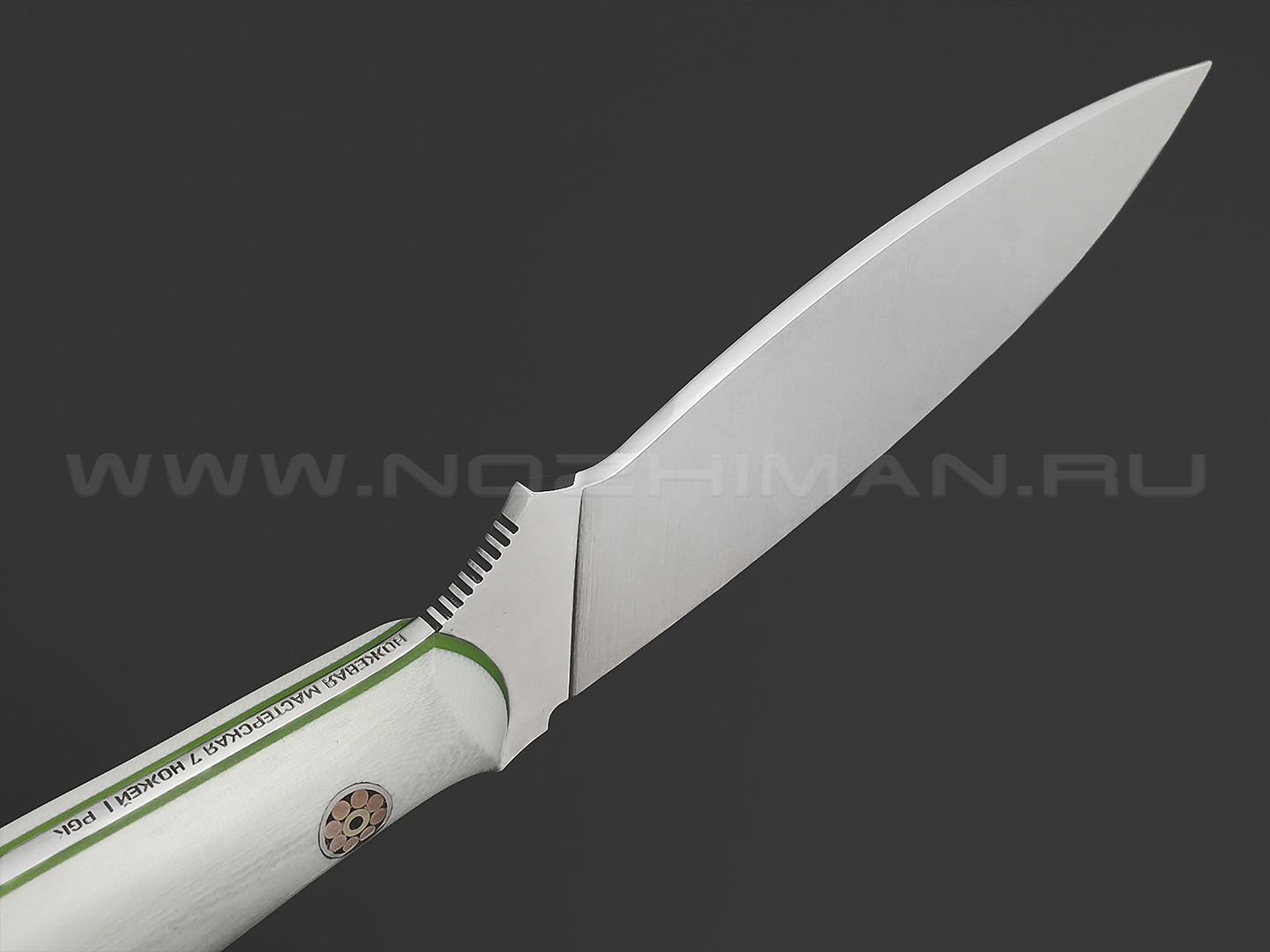 7 ножей нож Канадец сталь PGK satin, рукоять G10 white & green