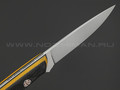 7 ножей нож Ц2 сталь N690 satin, рукоять Carbon fiber, G10 yellow