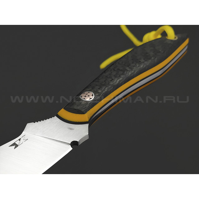 7 ножей нож Канадец сталь PGK satin, рукоять Carbon fiber, G10 yellow