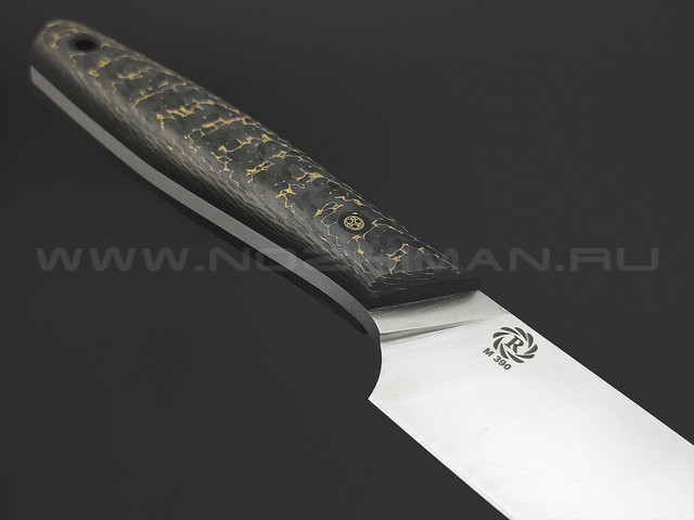 Neyris Knives нож кухонный сталь M390, рукоять Carbon fiber "snake skin gold"