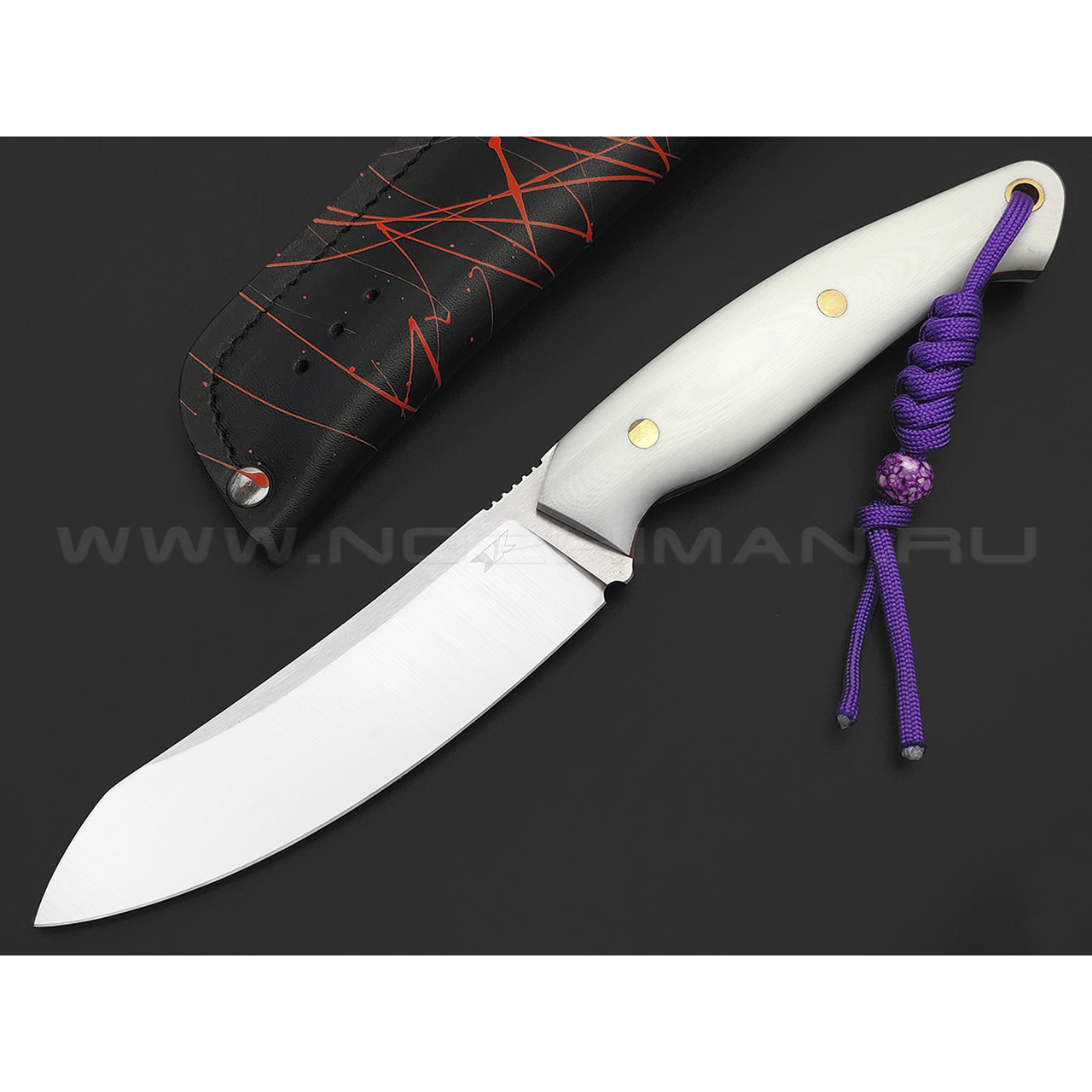 7 ножей нож Сунгай сталь Х12МФ satin, рукоять G10 white