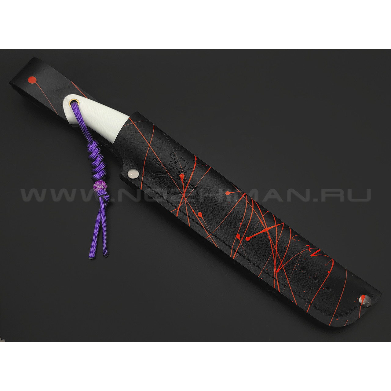 7 ножей нож Сунгай сталь Х12МФ satin, рукоять G10 white