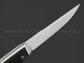 7 ножей нож Клык большой, сталь K340 satin, рукоять Carbon fiber, G10 white