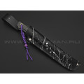 7 ножей нож Клык большой, сталь K340 satin, рукоять Carbon fiber, G10 white