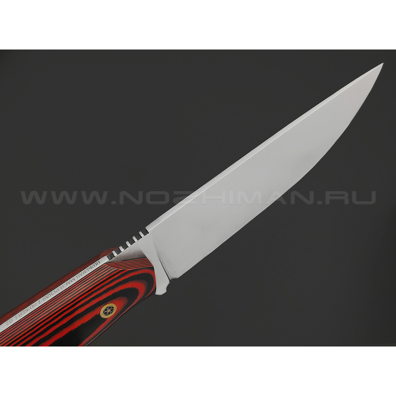 7 ножей нож Айсберг сталь D2 satin, рукоять G10 black & red