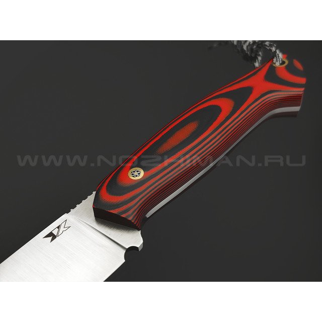 7 ножей нож Айсберг сталь D2 satin, рукоять G10 black & red