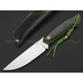 7 ножей нож Айсберг сталь N690 satin, рукоять Carbon fiber, G10 green