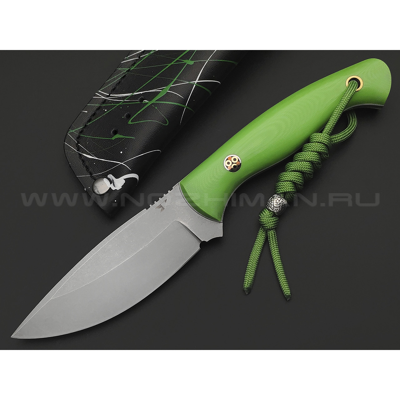 7 ножей нож Пиранья сталь PGK стоунвош, рукоять G10 green