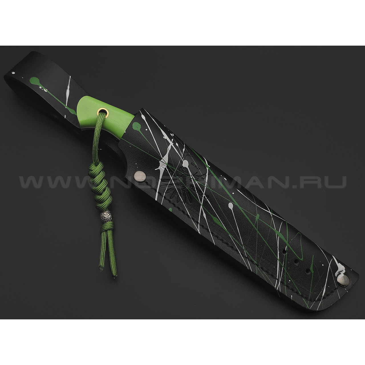 7 ножей нож Пиранья сталь PGK стоунвош, рукоять G10 green