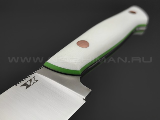 7 ножей нож Техно Пчак сталь Х12МФ satin, рукоять G10 white & green