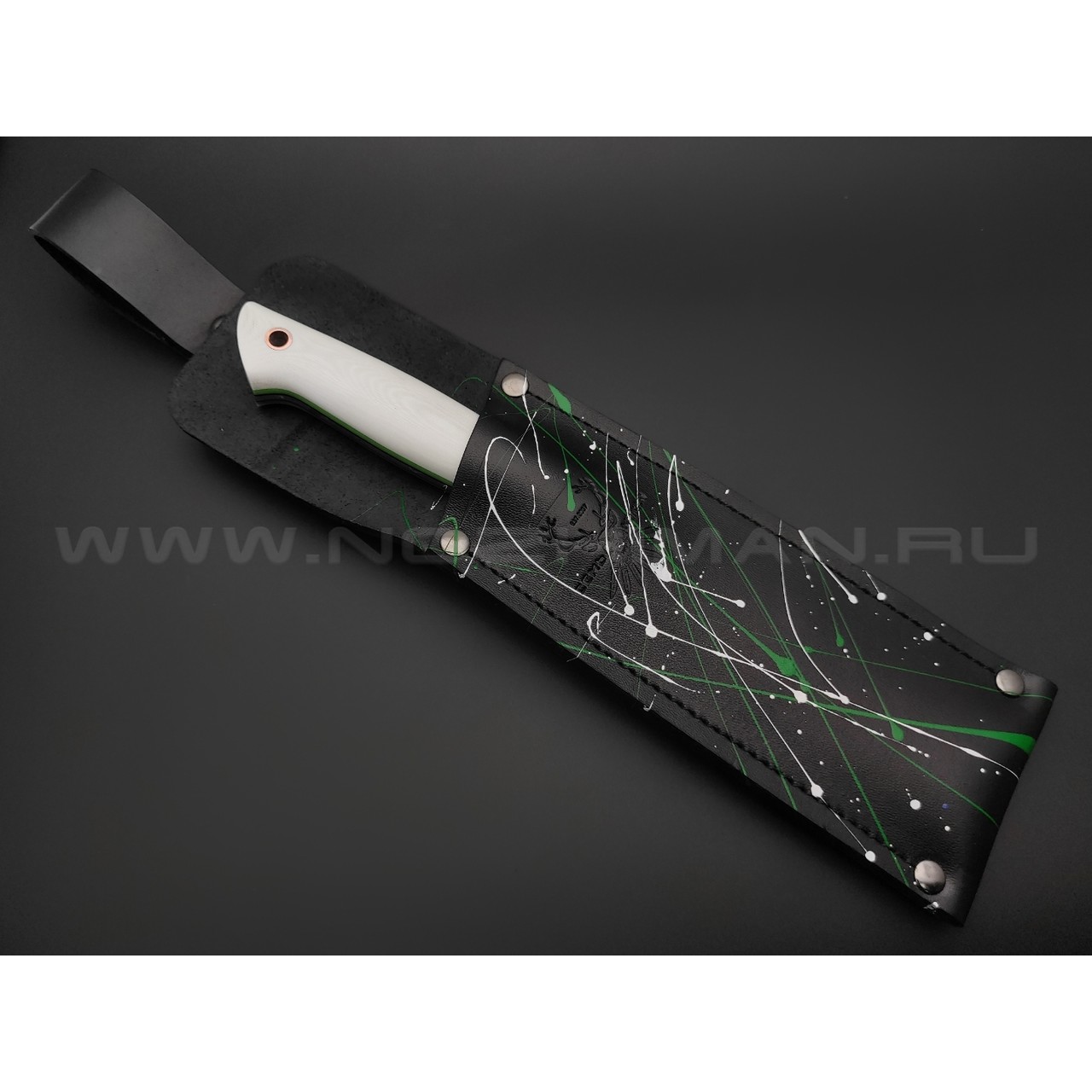 7 ножей нож Техно Пчак сталь Х12МФ satin, рукоять G10 white & green