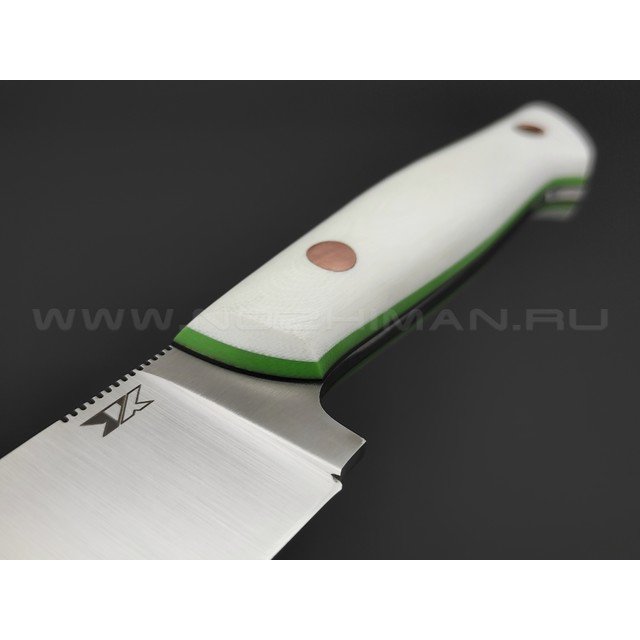 7 ножей нож Техно Пчак сталь Х12МФ satin, рукоять G10 white & green