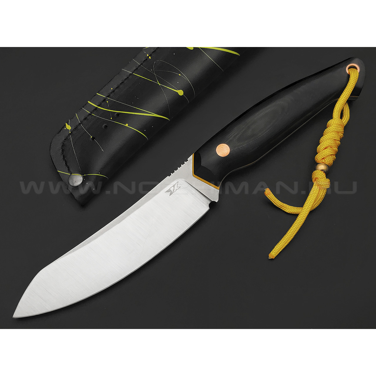 7 ножей нож Сунгай сталь K110 satin, рукоять G10 black & yellow