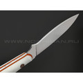 7 ножей нож Канадец сталь PGK satin, рукоять G10 white & orange