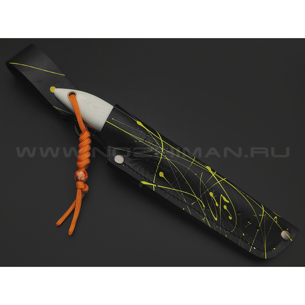 7 ножей нож Канадец сталь PGK satin, рукоять G10 white & orange