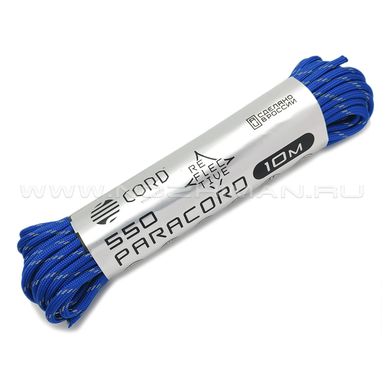 CORD Paracord 550 Светоотражающий Reflective Ultramarine Blue