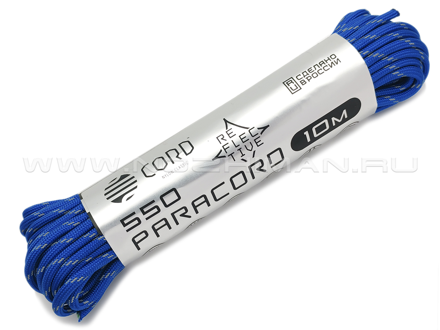 CORD Paracord 550 Светоотражающий Reflective Ultramarine Blue