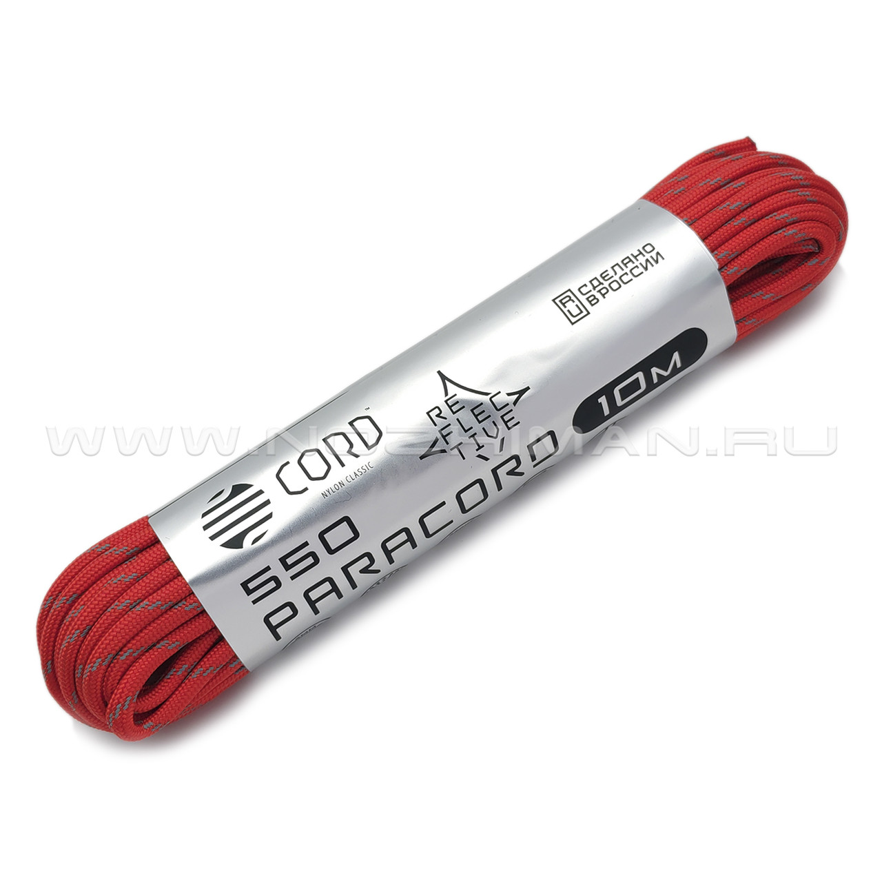 CORD Paracord 550 Светоотражающий Reflective Red