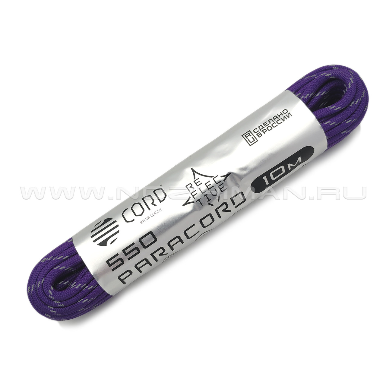 CORD Paracord 550 Светоотражающий Reflective Purple