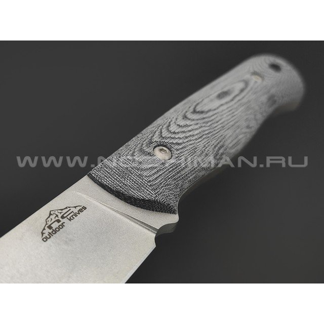 N.C.Custom нож Booster сталь Aus-10 стоунвош, рукоять Микарта, ножны кожа