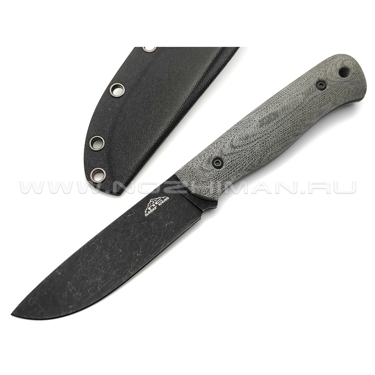 N.C.Custom нож Booster сталь X105 блэквош, рукоять микарта, ножны kydex