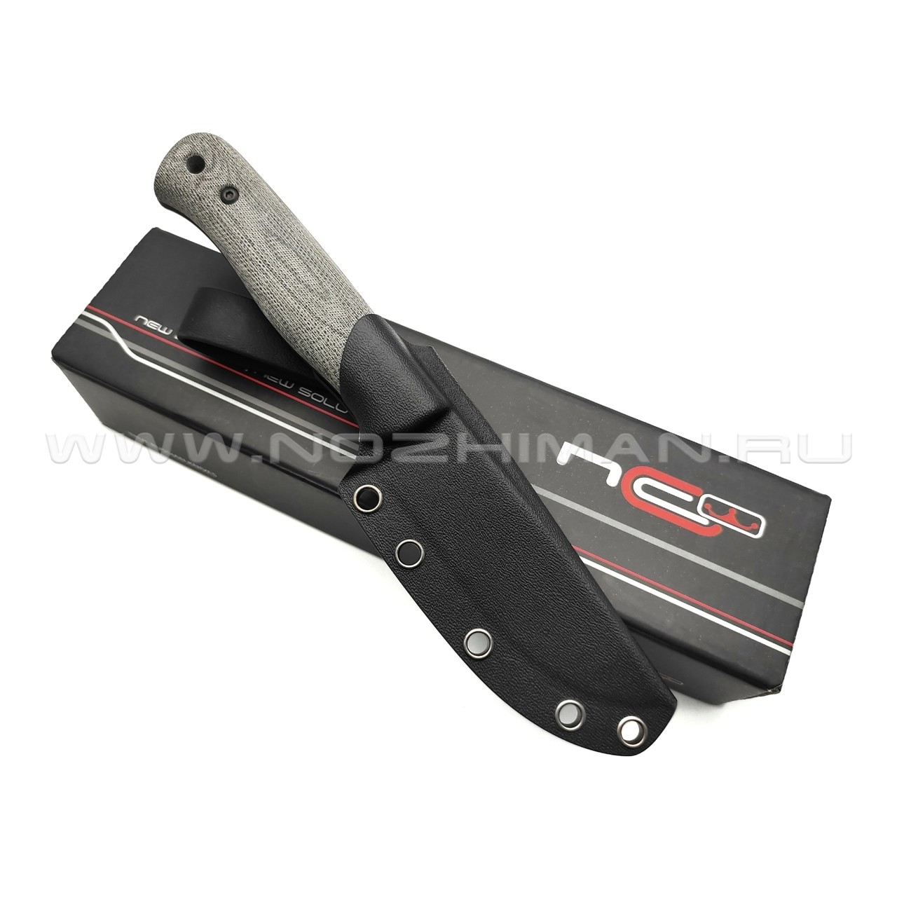 N.C.Custom нож Booster сталь X105 блэквош, рукоять микарта, ножны kydex