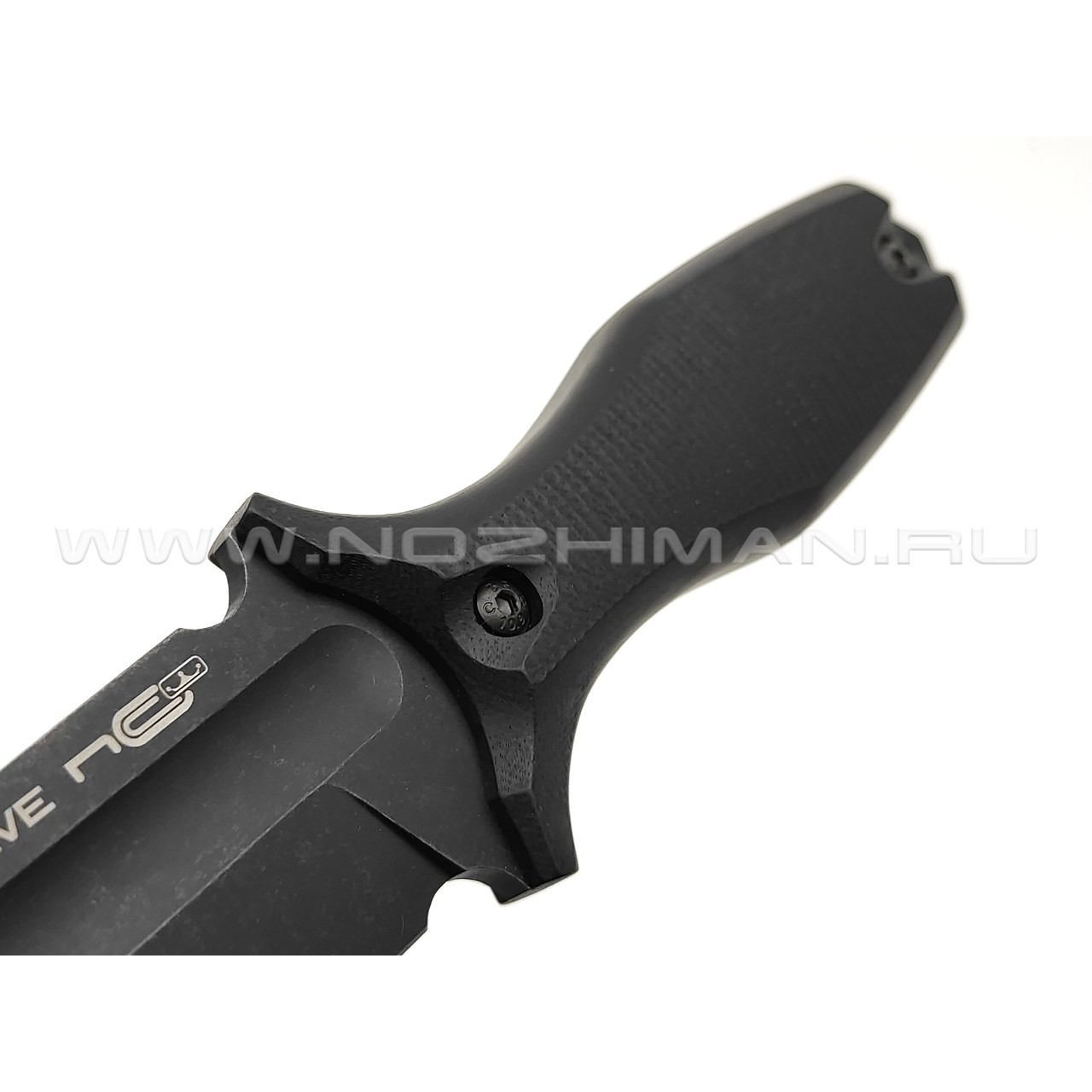 N.C.Custom нож Grave сталь Aus-10 блэквош, рукоять G10 black