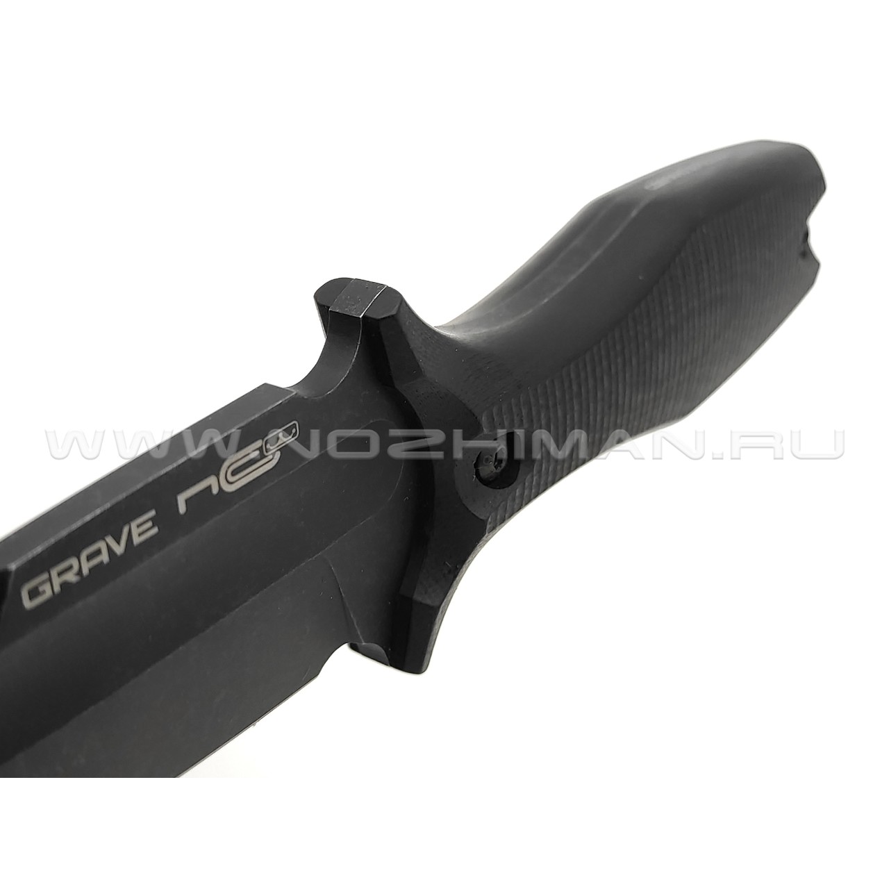 N.C.Custom нож Grave сталь Aus-10 блэквош, рукоять G10 black