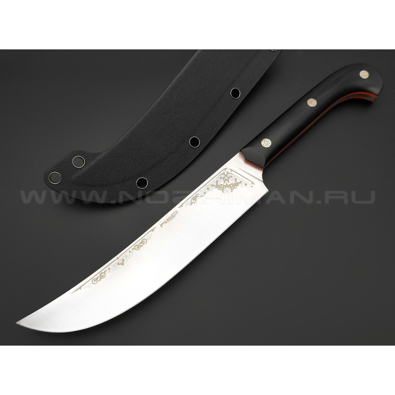 N.C.Custom нож Vizir сталь Aus-10 satin, рукоять G10 black & orange