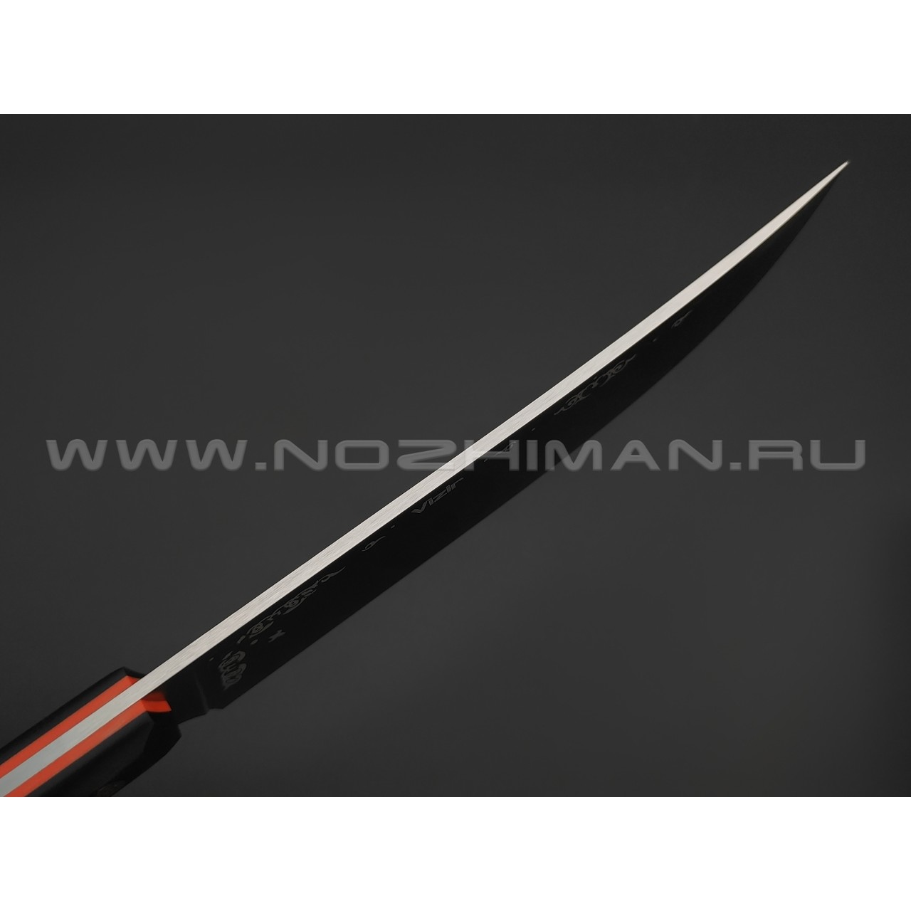 N.C.Custom нож Vizir сталь Aus-10 satin, рукоять G10 black & orange
