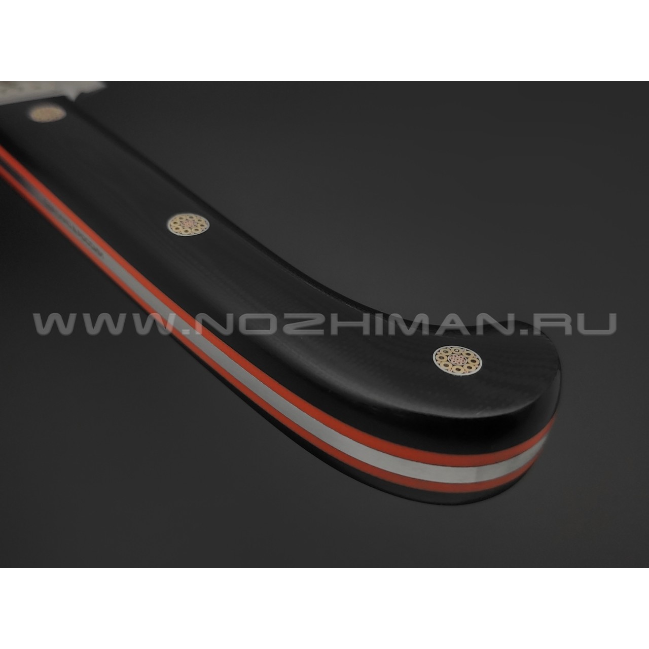 N.C.Custom нож Vizir сталь Aus-10 satin, рукоять G10 black & orange