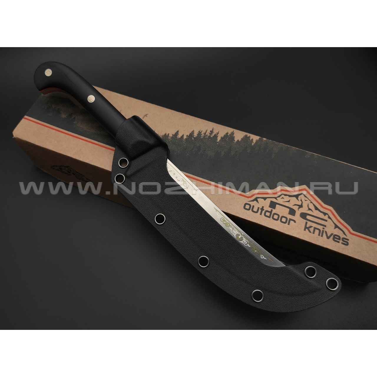 N.C.Custom нож Vizir сталь Aus-10 satin, рукоять G10 black & orange