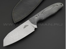 N.C.Custom нож Tracker сталь N690 stonewash, рукоять микарта, ножны кожа