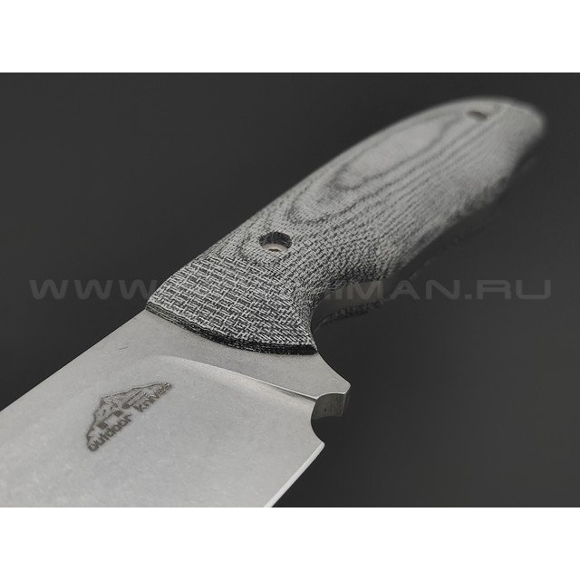 N.C.Custom нож Tracker сталь N690 стоунвош, рукоять микарта, ножны кожа