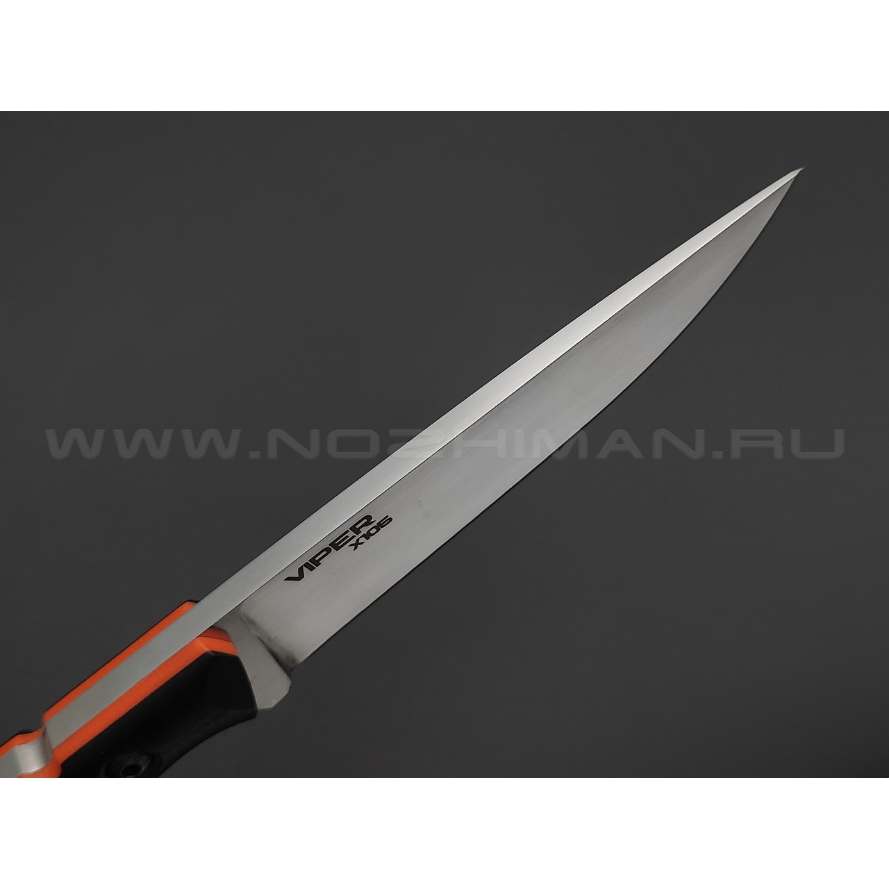 N.C.Custom нож Viper сталь Aus-10 satin, рукоять G10 black & orange